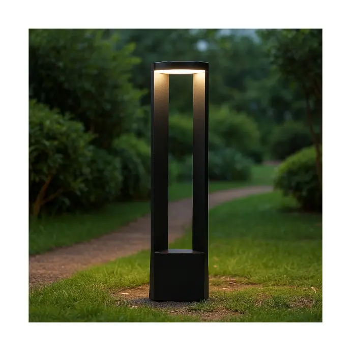 LM-2931B 12W Black Aluminum Outdoor Bollard Light
