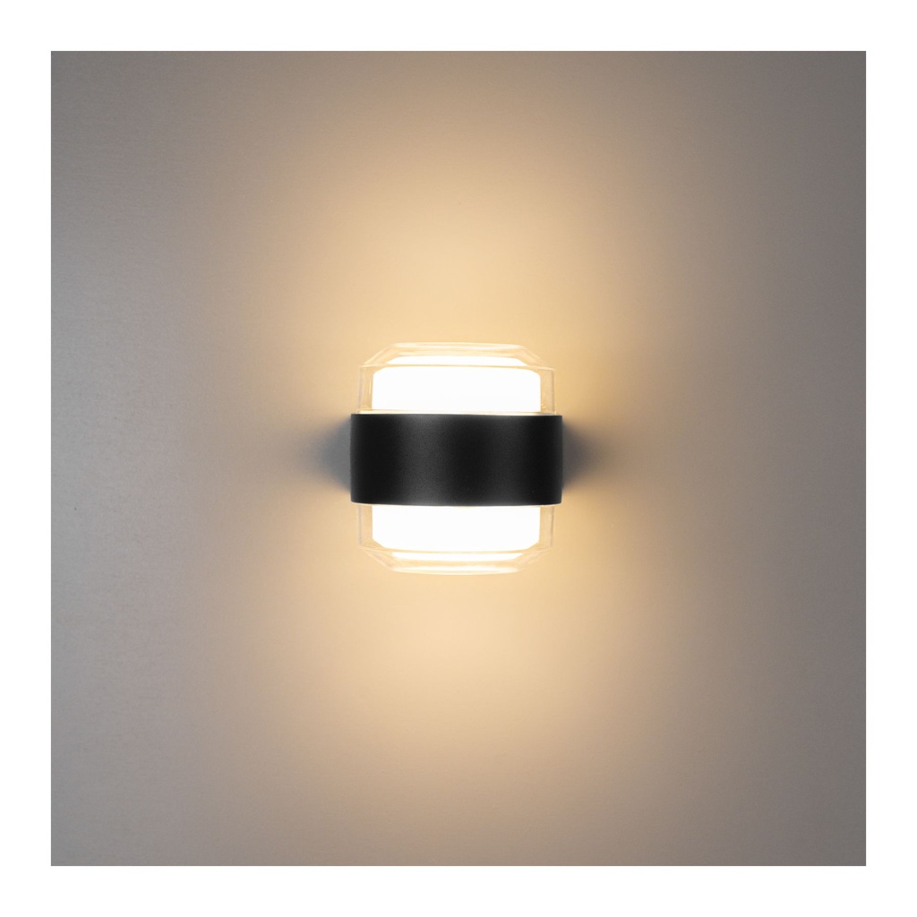 Acrylic Cup Outdoor Wall Lamp - 2x5W LED - 3000K Warm