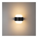 Glass Cup Outdoor Wall Lamp - 2x5W LED - 3000K Warm