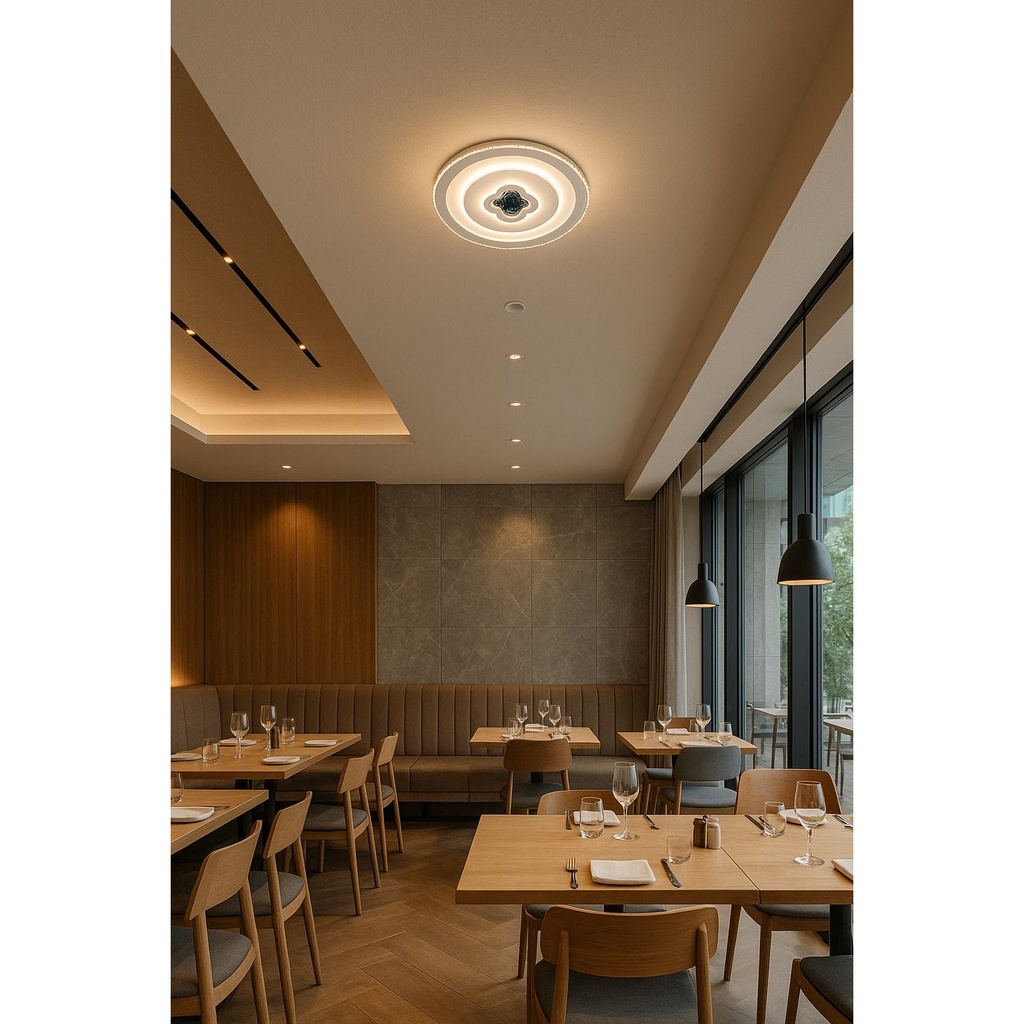 LM-1839-50D Purple Flower-Inspired LED Ceiling Plate