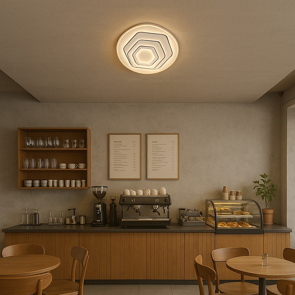 LM-1899-50A Coffee-Inspired Round LED Ceiling Plate