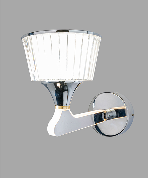 LM-196-1 Chrome Wall Lamp with Warm Light