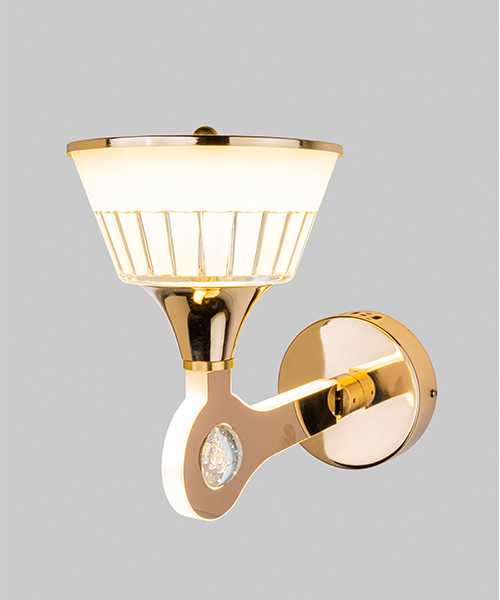 LM-210-1 Gold Wall Lamp with Warm Light