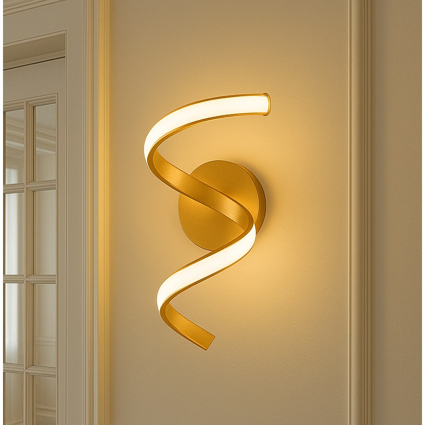 LM-2261-1 Gold Wall Lamp with Warm Light