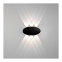 LM-23100-BK-6W-WW Black Oval Triple Up Down Wall Light
