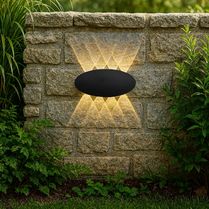 LM-23100-BK-8W-WW Black Oval Wall Light