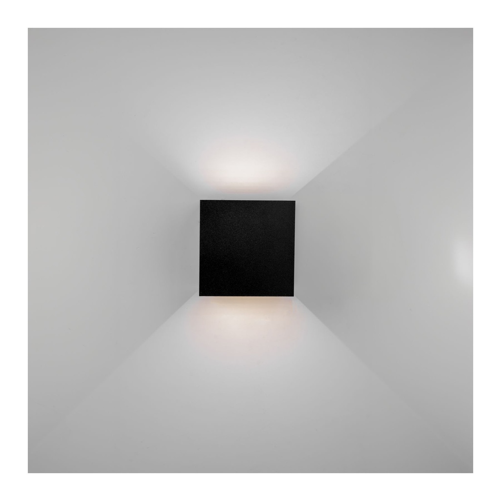 ابليك أسود من الألومنيوم بإضاءة اب اند داون بقوة 6 واط - للاستخدام الخارجي