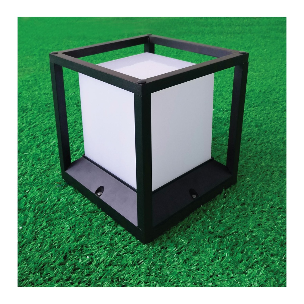 LM-2091B/L-BK-E27 Black Box Shaped Fence Lantern