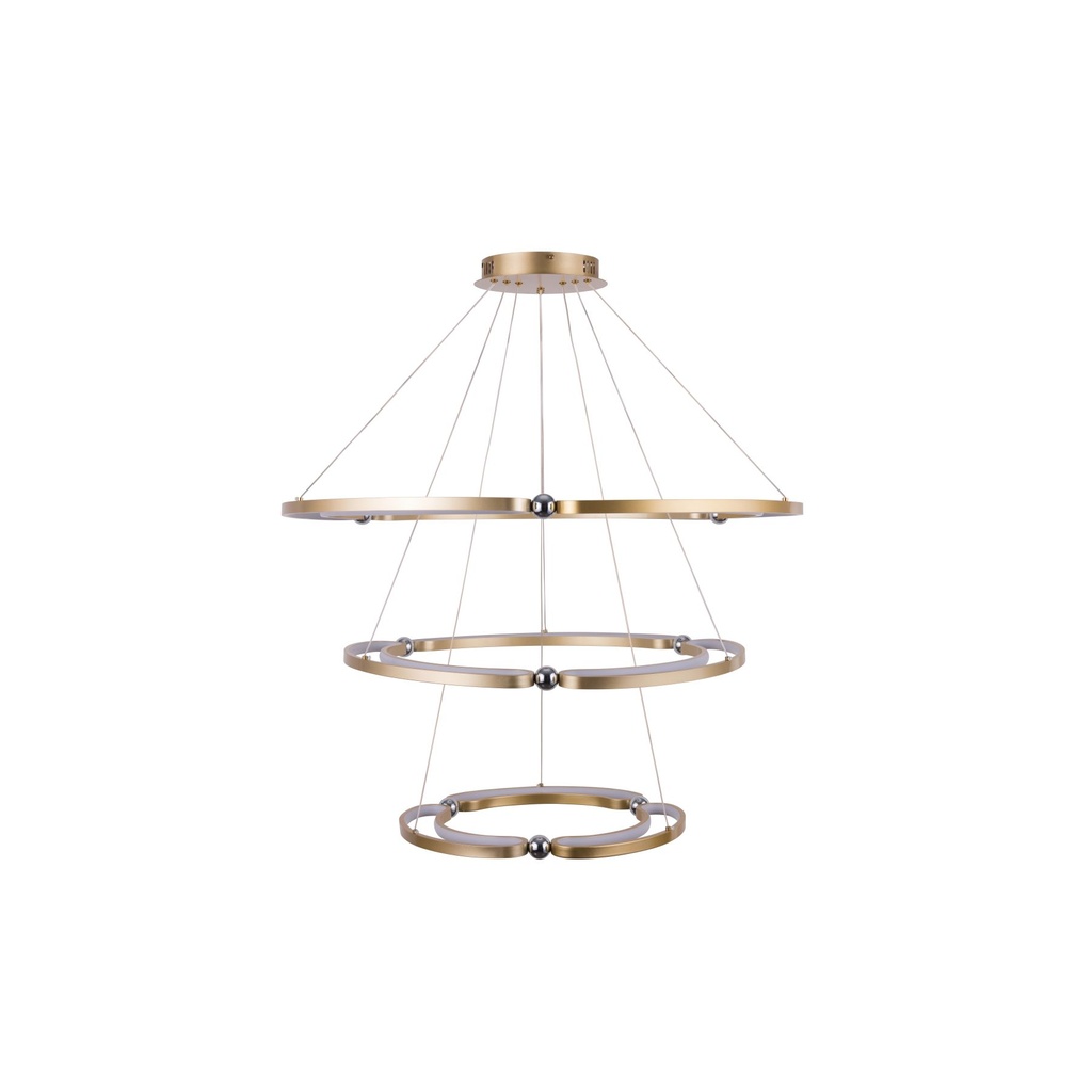 246W Gold LED Chandelier - 3000K Warm