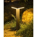 12W Black Bollard Light - 3000K Warm
