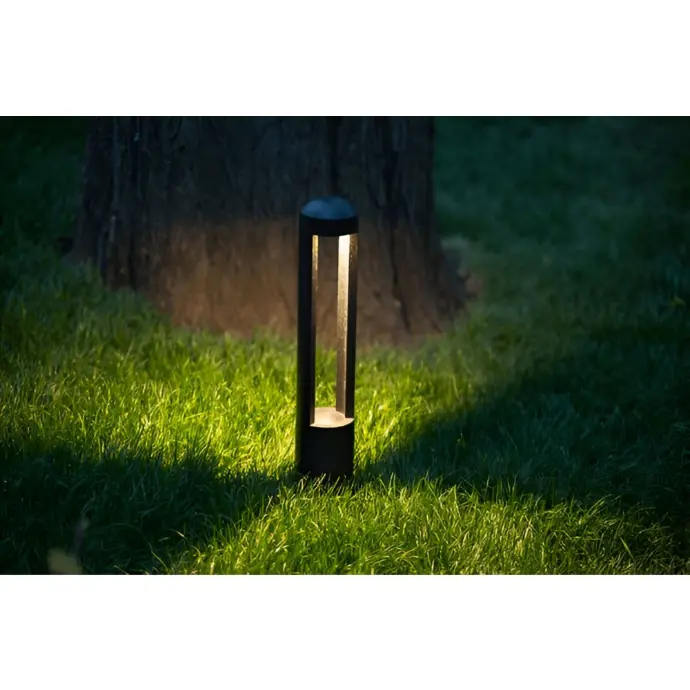 15W Black Bollard Light - 3000K Warm