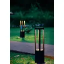 10W Black Bollard Light - 3000K Warm