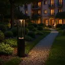 12W Black Bollard Light - 3000K Warm