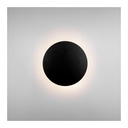 15W Black Round Wall Lamp - Robust and Elegant
