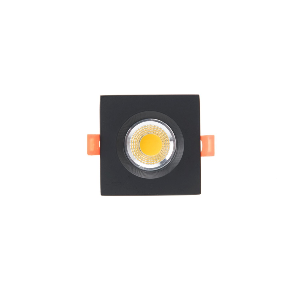 Black Square Single Metal Spotlight - LM-B016-1-BK - Recessed Lighting