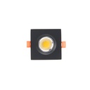 Black Square Single Metal Spotlight - LM-B016-1-BK - Recessed Lighting