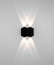 4W Black Aluminum Up & Down Wall Light - Compact and Elegant