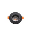 Black Round Single Spot Light - Minimalist Design for Modern Interiors