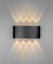 Quad-Direction Outdoor Wall Lamp - 8x1W LED - 3000K Warm