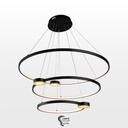 LED Ceiling Light Fixture - Modern Black Pendant Lamp