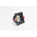 Square Black / White Single Recessed Spotlight
