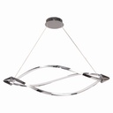 Twisted Chrome LED Pendant Light - 57W