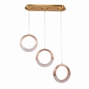 LED 25W Pendant Light with Gold Accents