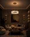 LM - 932 - 50 CM - CHAMPAGNE- 62Wx2 - CRYSTAL LED CHANDELIER - ( 62 )