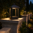 LM - 29125 - AlUMINUM- BLACK- FENCE LANTERN - 12W - ( 43 )