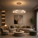 LM-922 - 50 CM - CHAMPAGNE- 62Wx2 - CRYSTAL LED CHANDELIER - ( 62 )