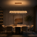 LM-922 - 100*30 CM - CHAMPAGNE- 104Wx2 - CRYSTAL LED CHANDELIER - ( 62 )