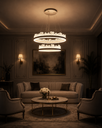 LM - 932 - 4+6A - 40+60 CM - CHAMPAGNE- 126Wx2 - CRYSTAL LED CHANDELIER - ( 62 )