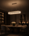 LM - 932 - 100*30 CM - CHAMPAGNE- 104Wx2 - CRYSTAL LED CHANDELIER - ( 62 )