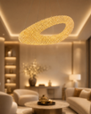 LM - 6544/80*33 - GD - 96W - CRYSTAL LED CHANDELIER - ( 64 )
