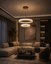LM - 860 - 4+6A - 40+60 CM - CHAMPAGNE- 171Wx2 - CRYSTAL LED CHANDELIER - ( 62 )