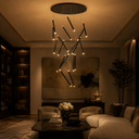 LM - 9352-18 - BLACK- LED CHANDELIER - 108W - 3000K - ( 40 )