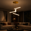 LM - D234-4 - 40CM - GOLDEN - LED CHANDELIER - 88W - 3000K- ( 40 )