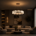 LM-928 - 50 CM - CHAMPAGNE- 62Wx2 - CRYSTAL LED CHANDELIER - ( 62 )