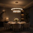 LM - 941 - 4+6A - 40+60 CM - FGD - 188Wx2 - CRYSTAL LED CHANDELIER - ( 62 )