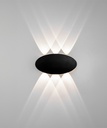 LM-23100-BK-6W-WW Black Oval Wall Light