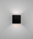 6W Black Aluminum Up & Down Wall Light - Outdoor Use