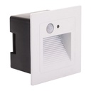 3W Square Step Light with SMD LED - with Sensor - Bright and Functional White, Grey or Black