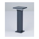 12W Black Bollard Light - 3000K Warm