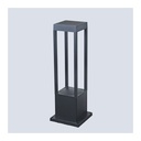 10W Black Bollard Light - 3000K Warm