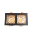 Black & Gold Double Spotlight - LM-B05-2MR16-2-OUT - 44W Recessed Lighting