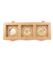 Gold Triple Spotlight - LM-B06-3MR16-3-GD - 44W Recessed Lighting