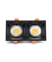 Black Double Spotlight - LM-B08-2MR16-2-BK - 44W Recessed Lighting